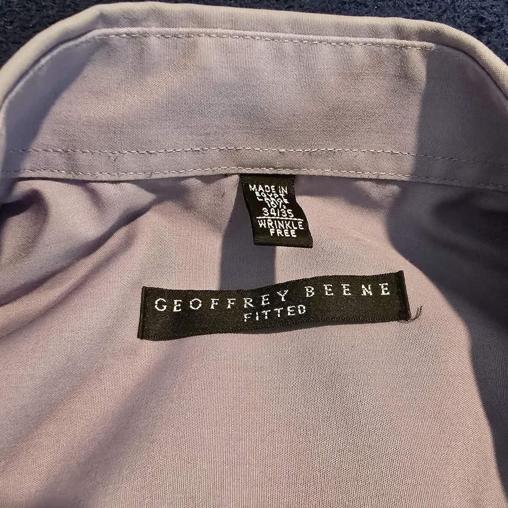 Geoffrey Beene Fitted Shirt in Light Purple - Picture 1 of 3